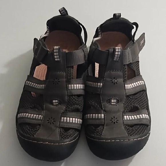 JSPORT Black Gray Pink Light Blue comfort Outdoor Sandals 8.5 - Picture 2 of 12